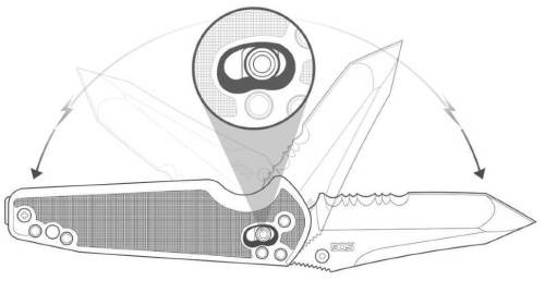 3810 SOG Pentagon Elite II - PE18 12.7 см фото 10