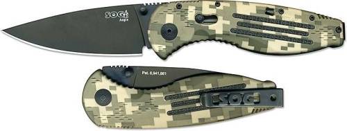 3810 SOG с фиксатором Aegis Digi Camo 8.9 см. - AE06 фото 11