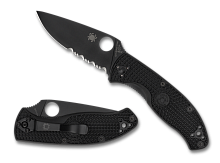 Нож складной Tenacious Lightweight Spyderco черный